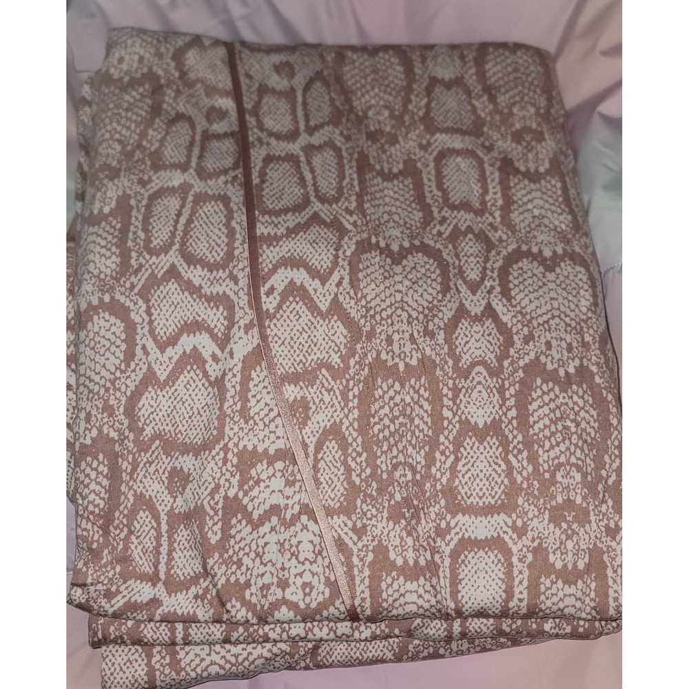 Cosabella Bella Curvy 3 Piece Pajama Set Pima Cotton Snake Print Mandorla L NEW - Picture 5 of 7